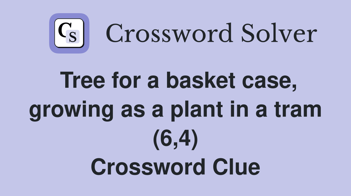 Tree for a basket case, growing as a plant in a tram (6,4) Crossword Clue Answers Crossword
